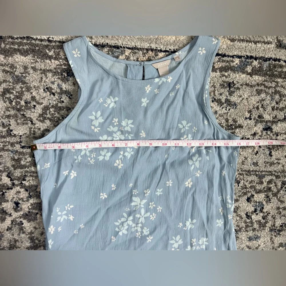 Vintage J. Crew 90’s Baby Blue Floral Sheath Dress